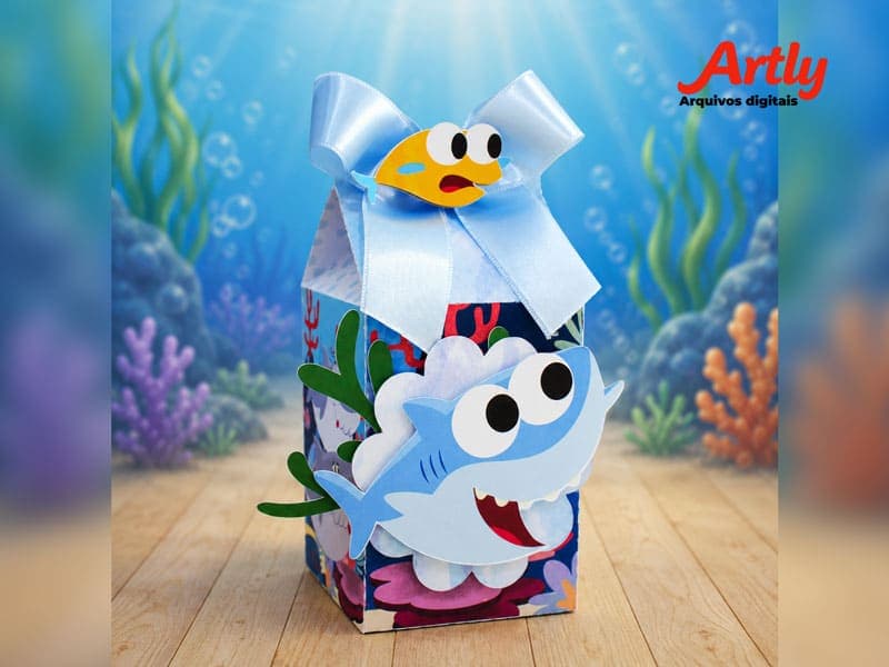 Kit Festa Personalizado Baby Shark Masculino | PDF + Studio Silhouette