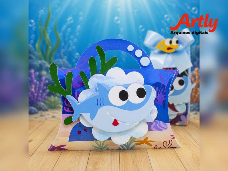 Kit Festa Personalizado Baby Shark Masculino | PDF + Studio Silhouette - imagem 6