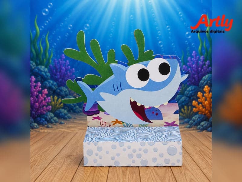 Kit Festa Personalizado Baby Shark Masculino | PDF + Studio Silhouette - imagem 9