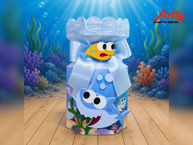 Kit Festa Personalizado Baby Shark Masculino | PDF + Studio Silhouette - imagem 11
