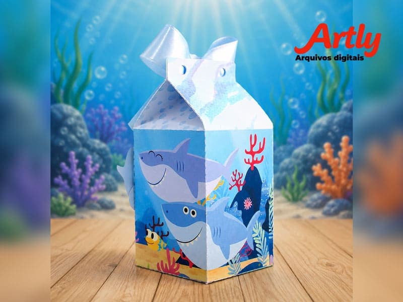 Kit Festa Personalizado Baby Shark Masculino | PDF + Studio Silhouette - imagem 2