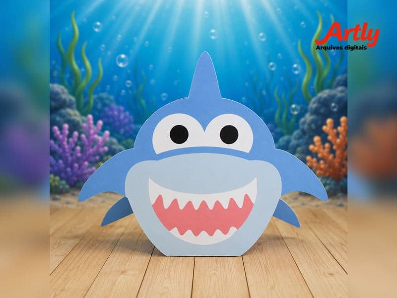 Kit Festa Personalizado Baby Shark Masculino | PDF + Studio Silhouette - imagem 3