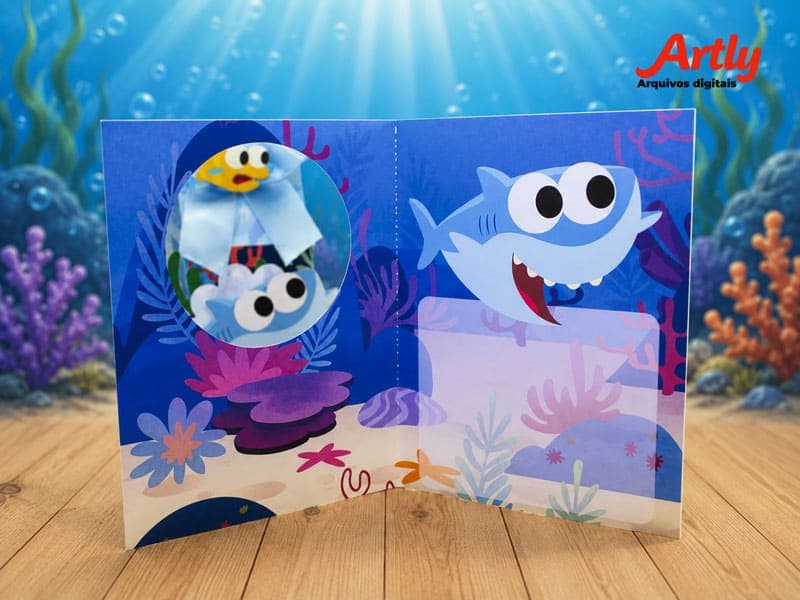 Kit Festa Personalizado Baby Shark Masculino | PDF + Studio Silhouette - imagem 4