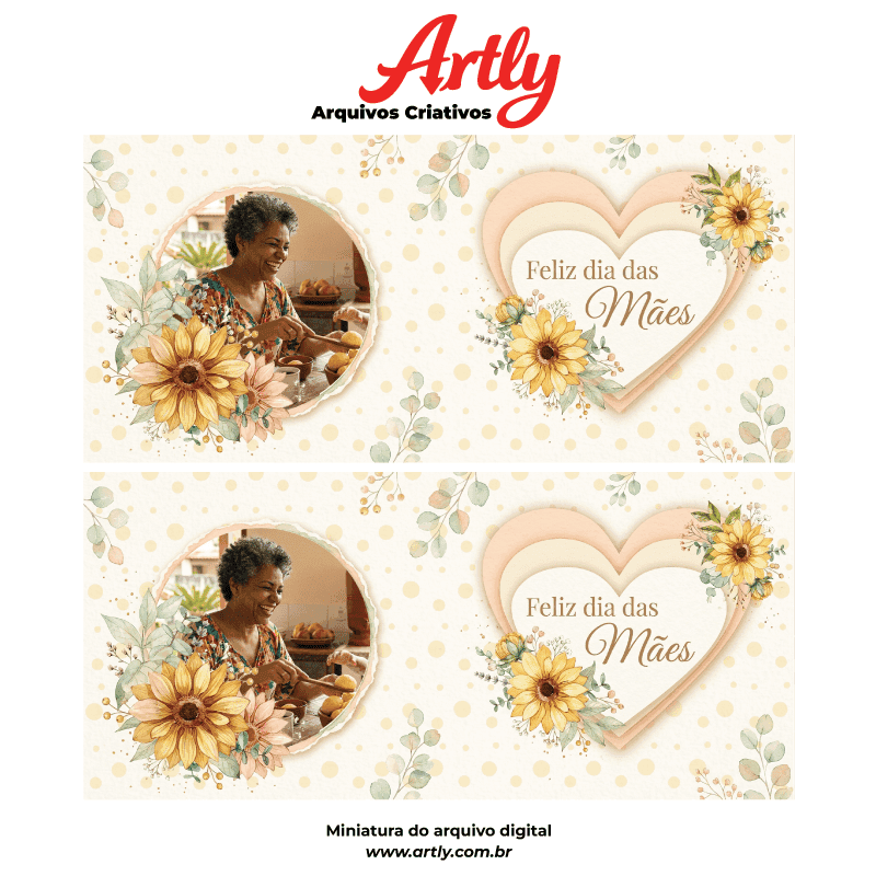 Arte Caneca Dia das Mães Personalizada com Foto | PNG + PDF + AI Sublimação - imagem 5