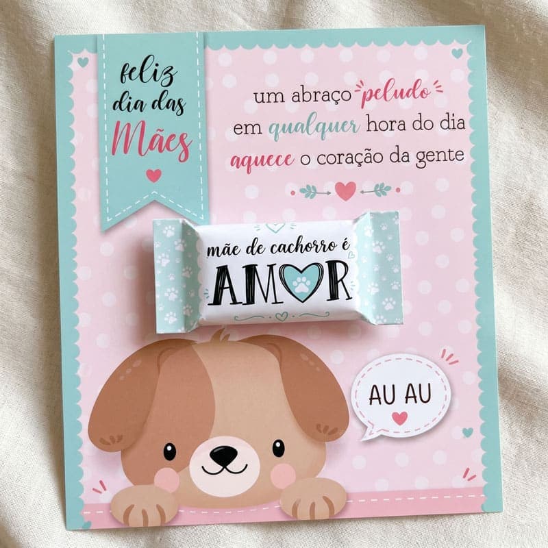 Kit 10 Cartões Dia das Mães com Balas | 20 Artes PNG Imprimíveis - imagem 5