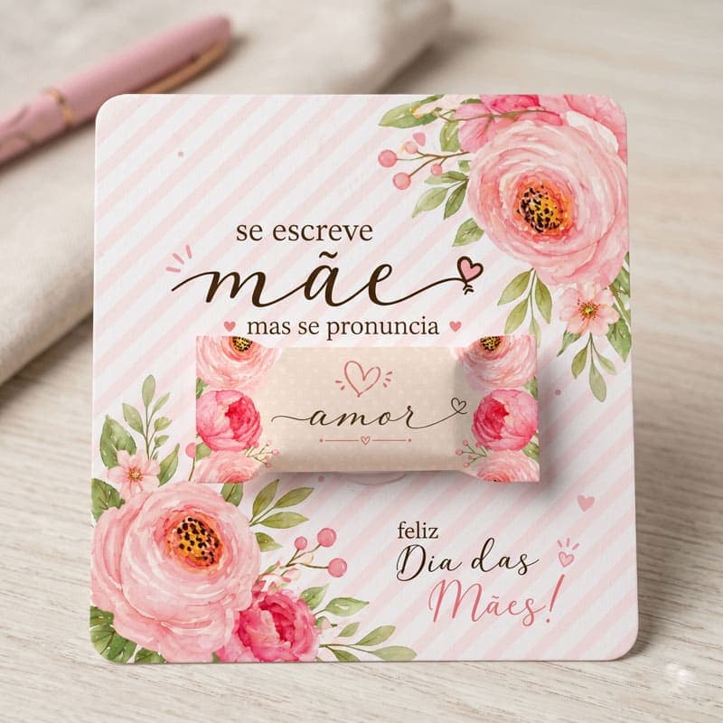 Kit 10 Cartões Dia das Mães com Balas | 20 Artes PNG Imprimíveis - imagem 6