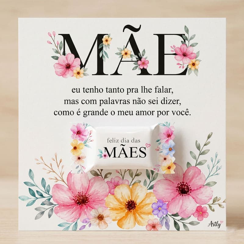 Kit 10 Cartões Dia das Mães com Balas | 20 Artes PNG Imprimíveis - imagem 8