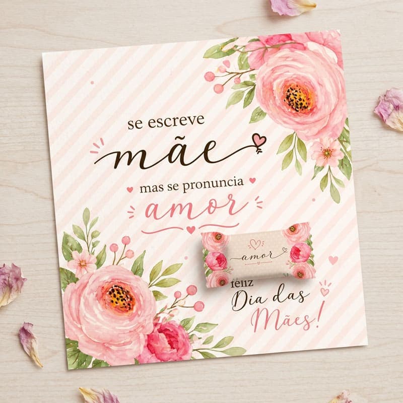 Kit 10 Cartões Dia das Mães com Balas | 20 Artes PNG Imprimíveis - imagem 9