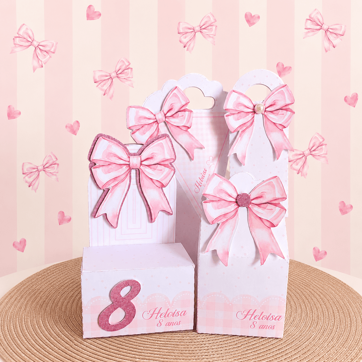 Kit Festa Personalizado Laços | PDF + Studio Silhouette - imagem 4