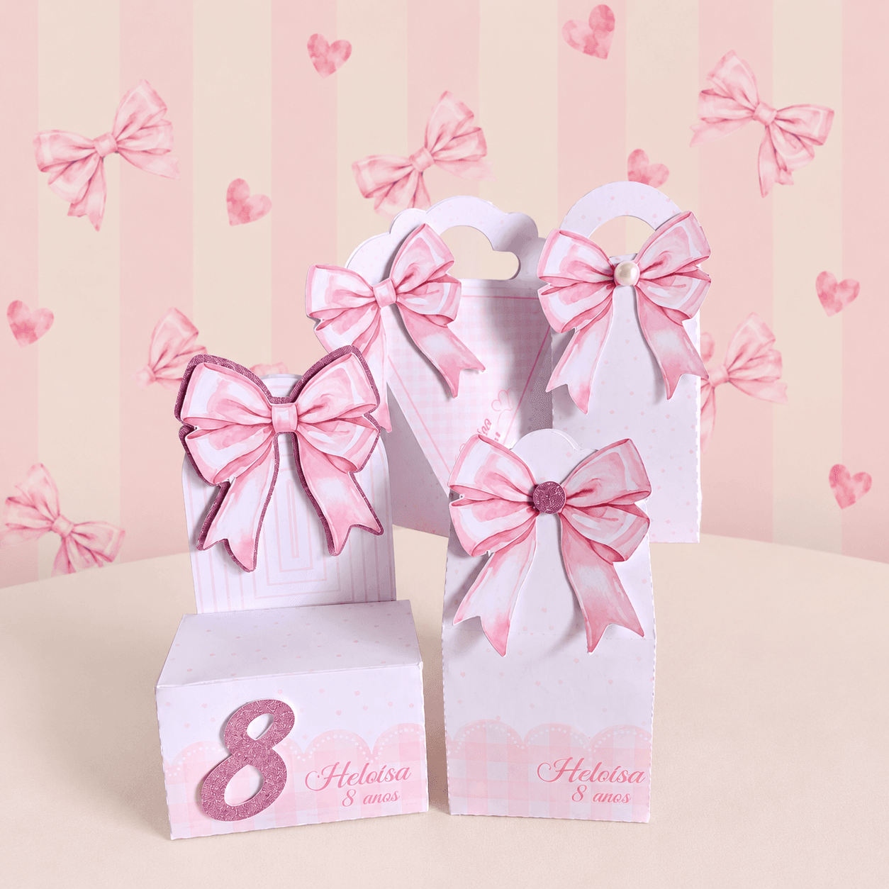 Kit Festa Personalizado Laços | PDF + Studio Silhouette - imagem 3