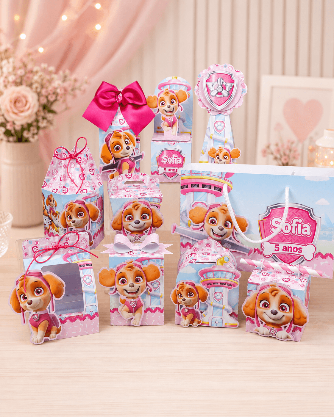 Kit Festa Personalizado Skye | PDF + Studio Silhouette + Fonte