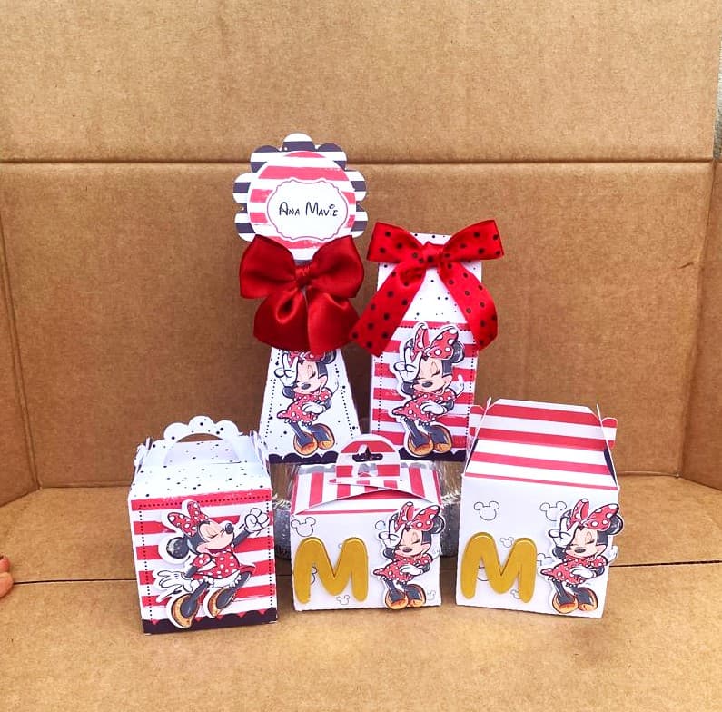 Kit Festa Personalizado Minnie Vermelha | PDF + Studio Silhouette - imagem 4