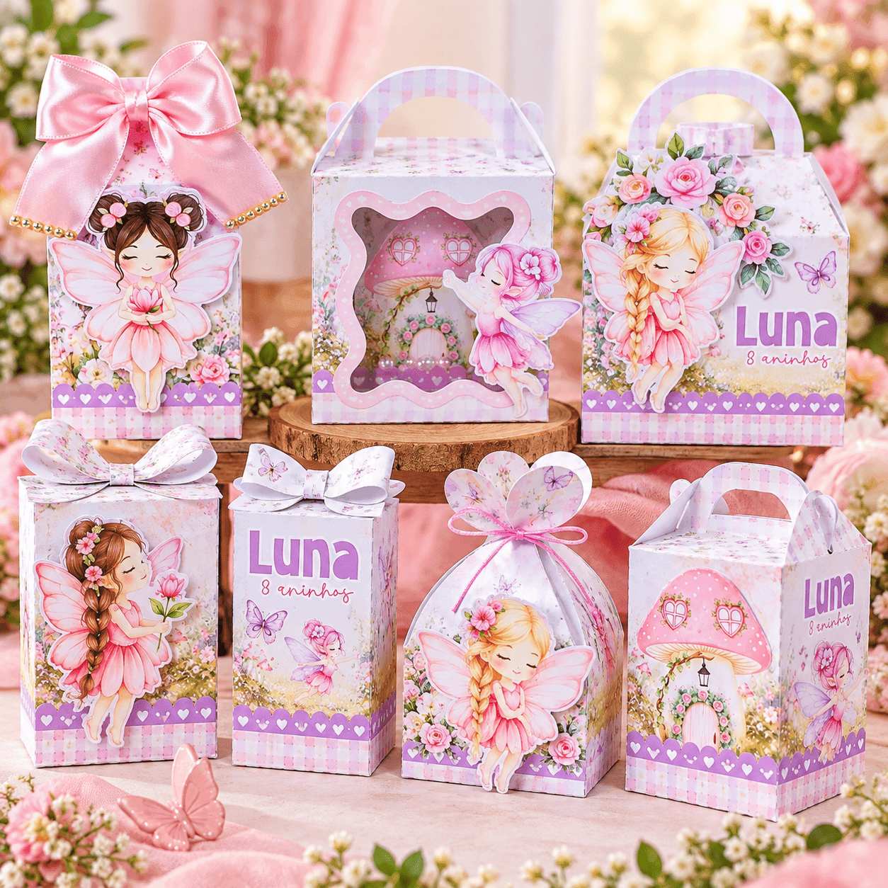 Kit Festa Personalizado Fadas | Arquivo Digital PDF + Studio Silhouette + Fonte - imagem 2