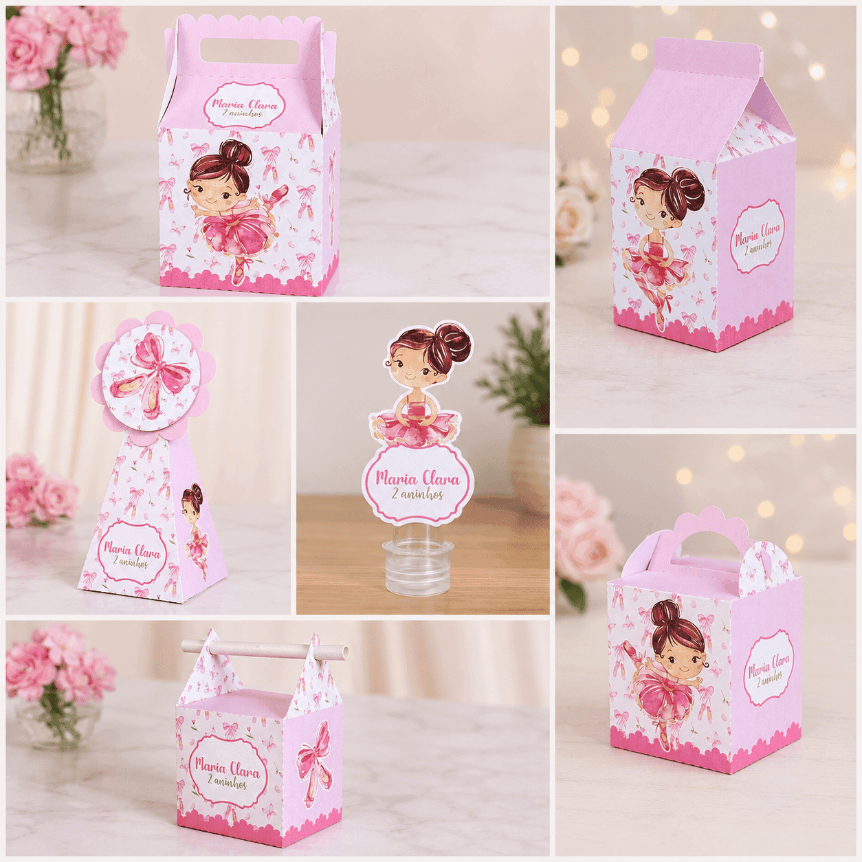Kit Festa Personalizado Bailarina | Arquivo Digital PDF + Studio Silhouette - imagem 2