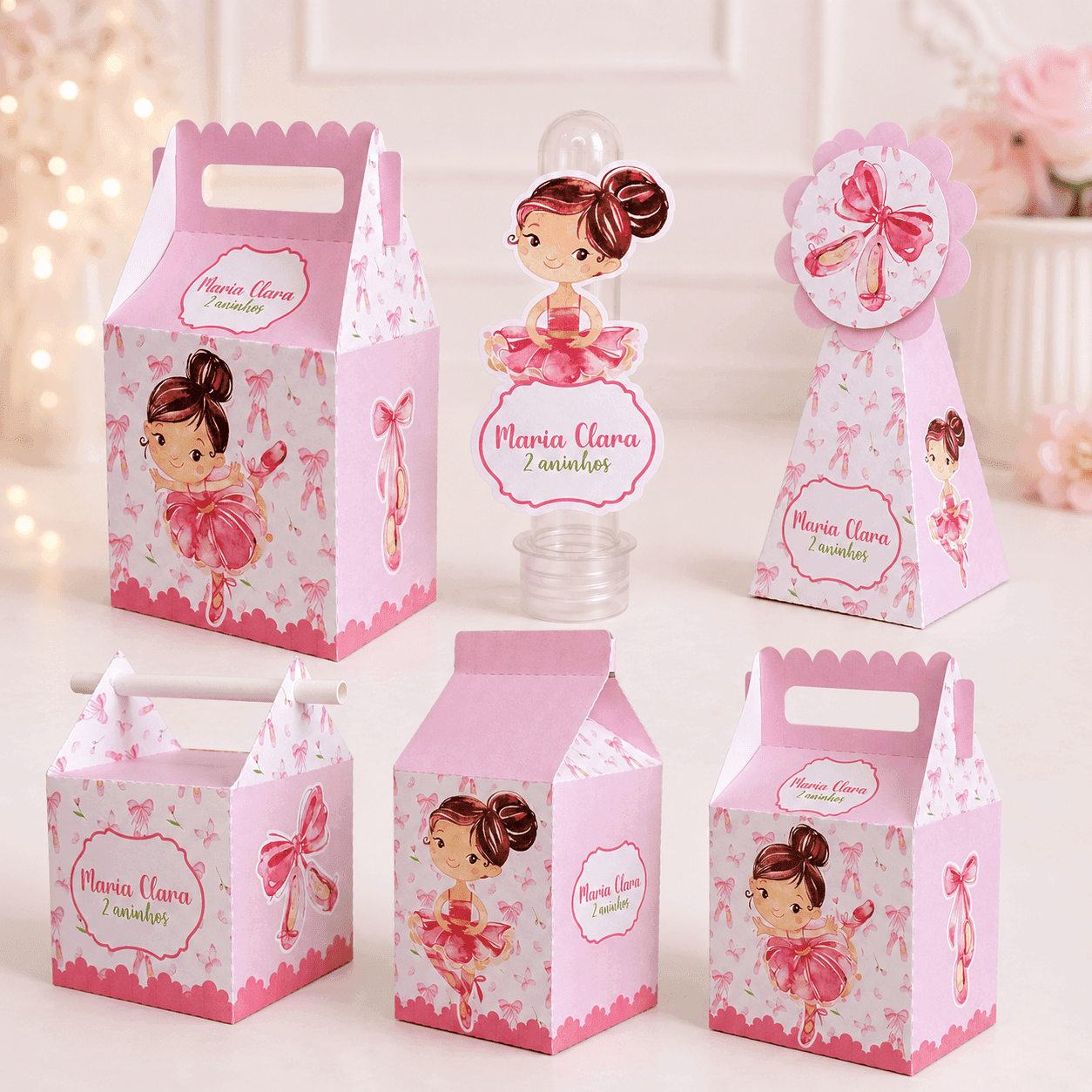 Kit Festa Personalizado Bailarina | Arquivo Digital PDF + Studio Silhouette - imagem 3