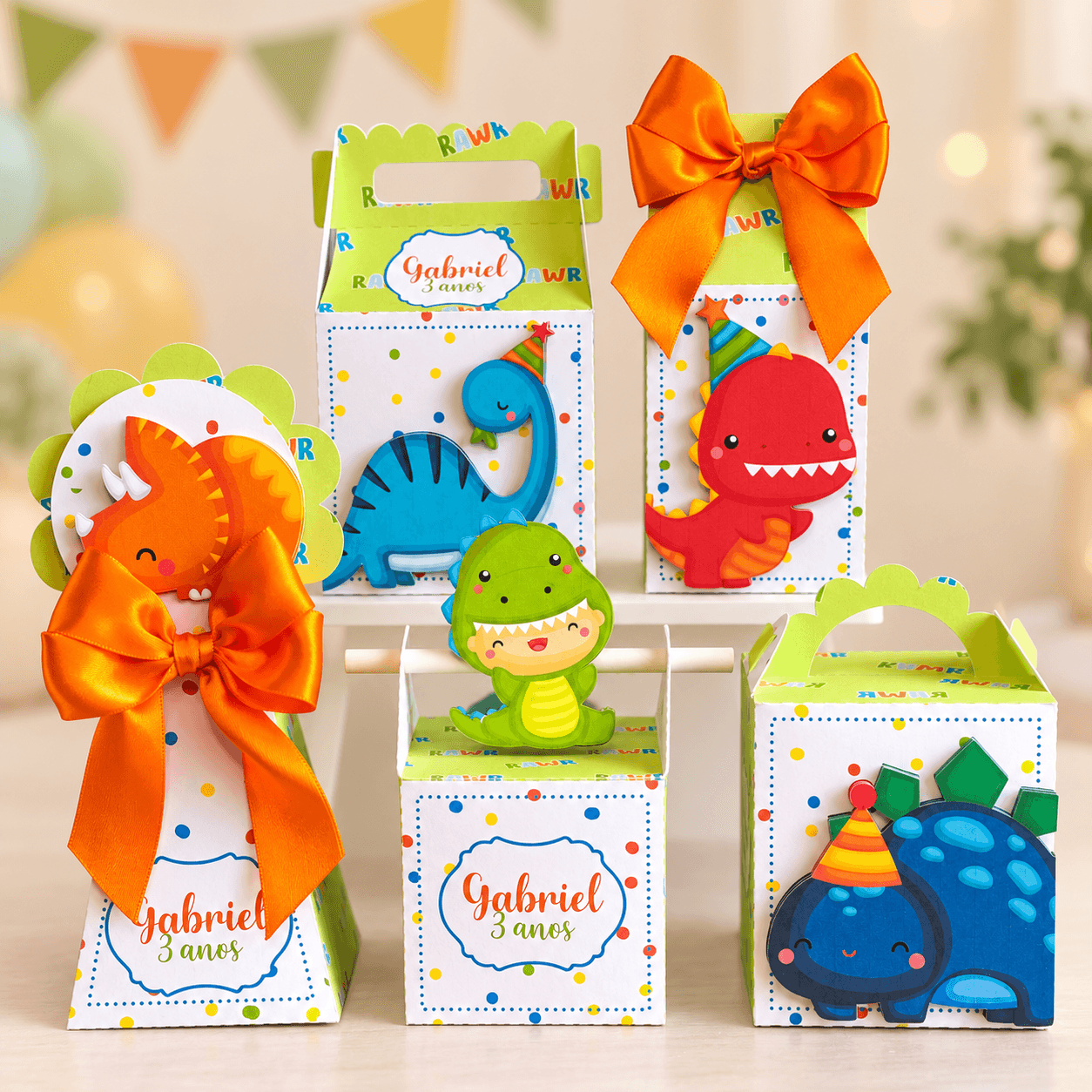 Kit Festa Personalizado Dino Baby | Arquivo Digital PDF + Studio Silhouette - imagem 5