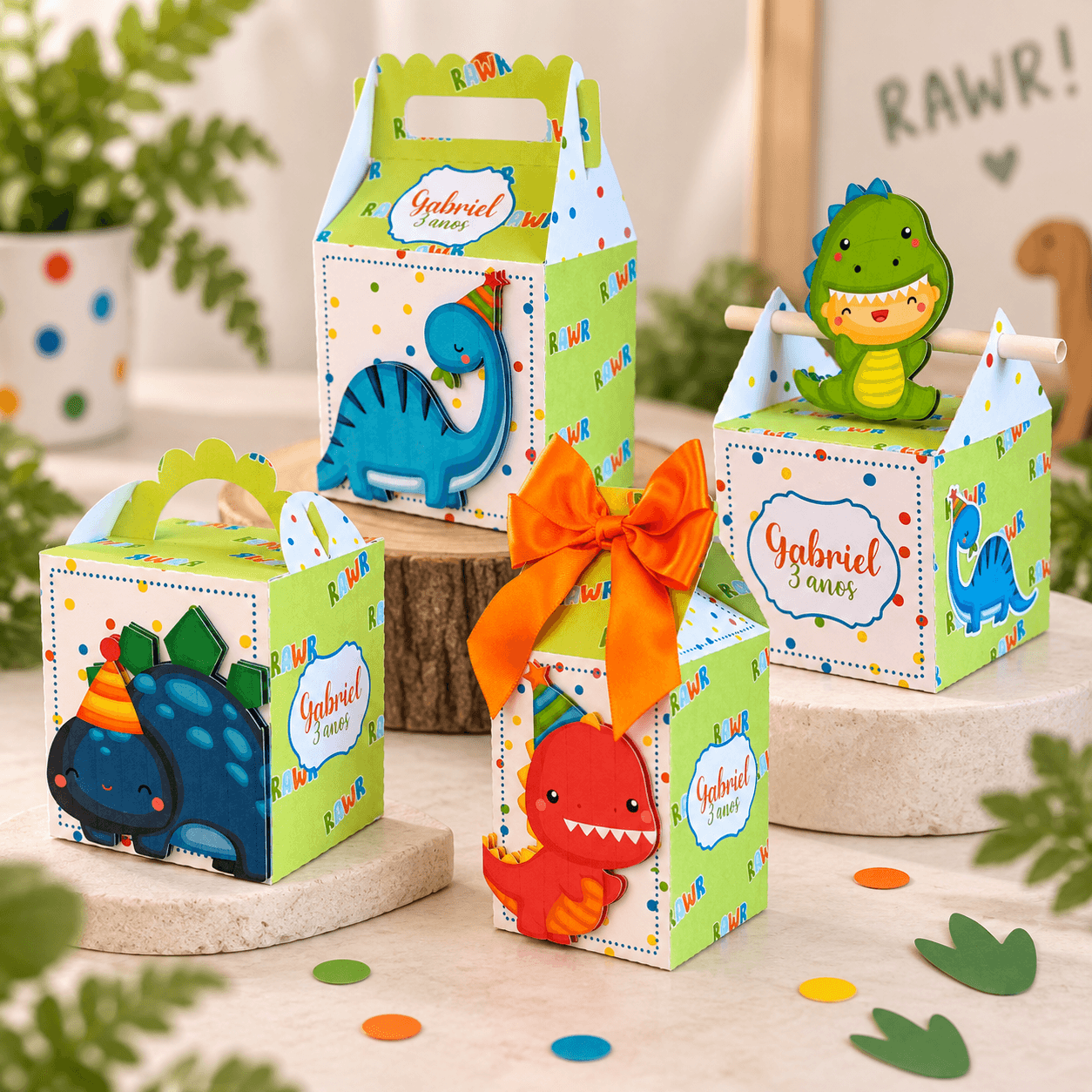 Kit Festa Personalizado Dino Baby | Arquivo Digital PDF + Studio Silhouette - imagem 2