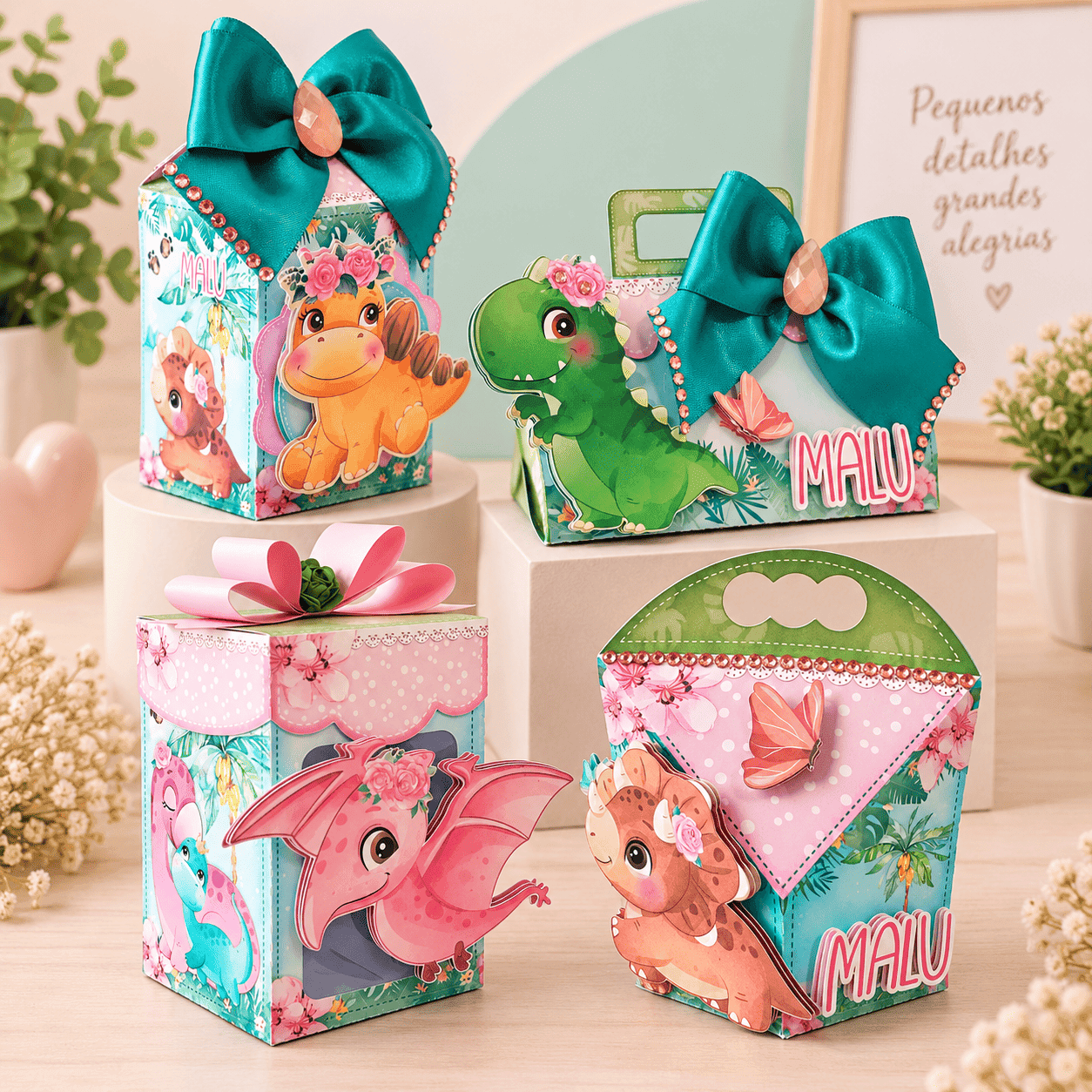 Kit Festa Personalizado Dinossauro Baby | Arquivo Digital PDF + Studio Silhouette + Fonte - imagem 3