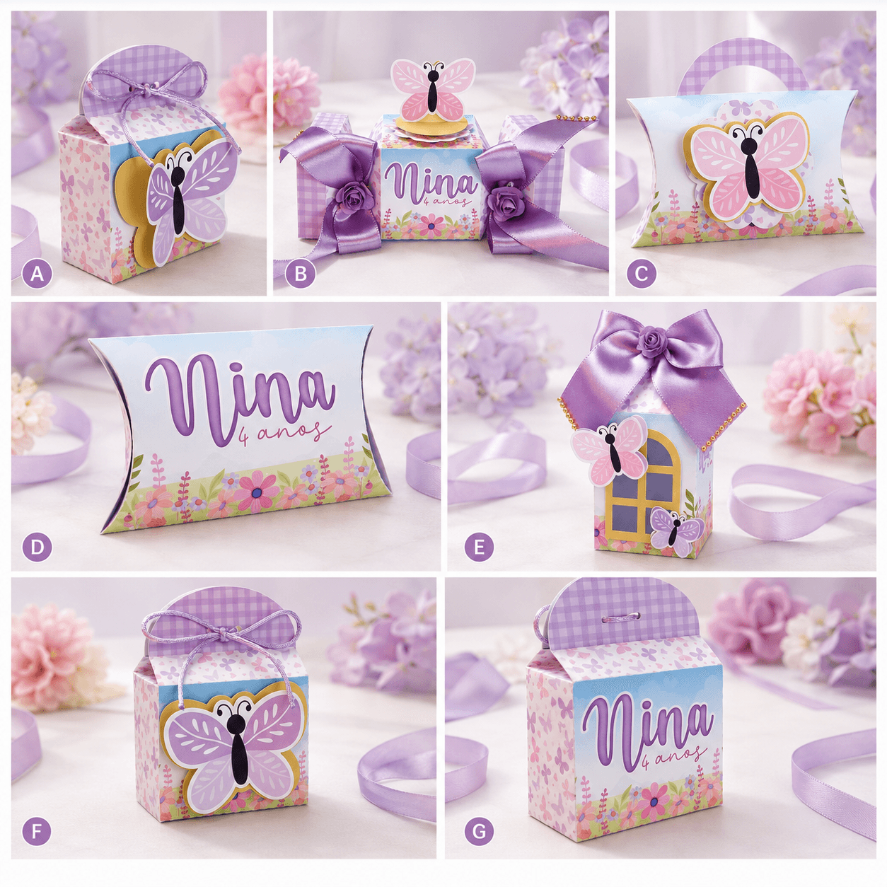 Kit Festa Personalizado Jardim Lilás | Arquivo Digital PDF + Studio Silhouette - imagem 3