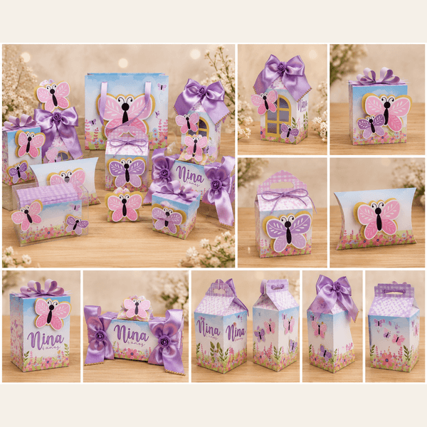 Kit Festa Personalizado Jardim Lilás | Arquivo Digital PDF + Studio Silhouette - imagem 4