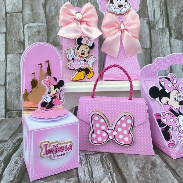 it Festa Personalizado Minnie Rosa | Arquivo Digital PDF + Studio Silhouette - imagem 5