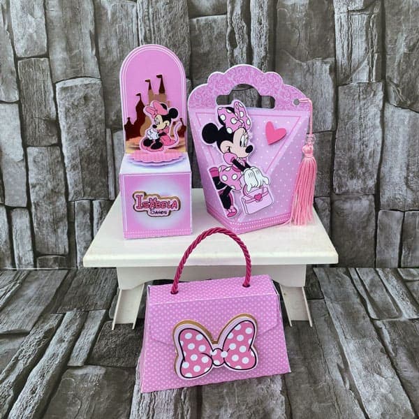 it Festa Personalizado Minnie Rosa | Arquivo Digital PDF + Studio Silhouette - imagem 3