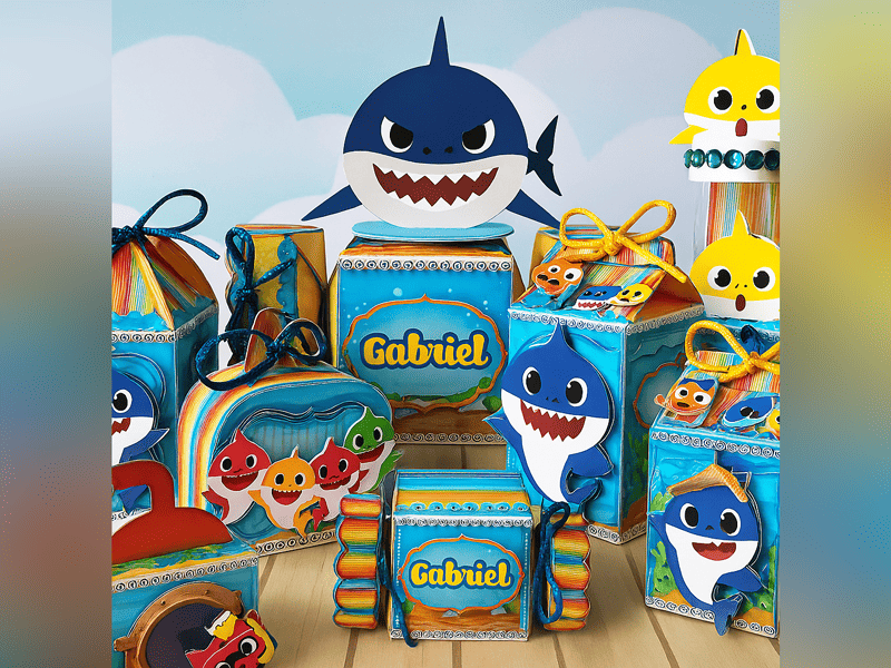 🦈 Baby Shark Azul – Arquivo Digital Silhouette e PDF | Kit para Recorte