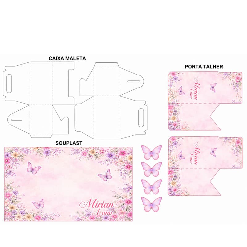 Kit Mesa Posta Jardim Encantado | PDF + Studio Silhouette - imagem 5