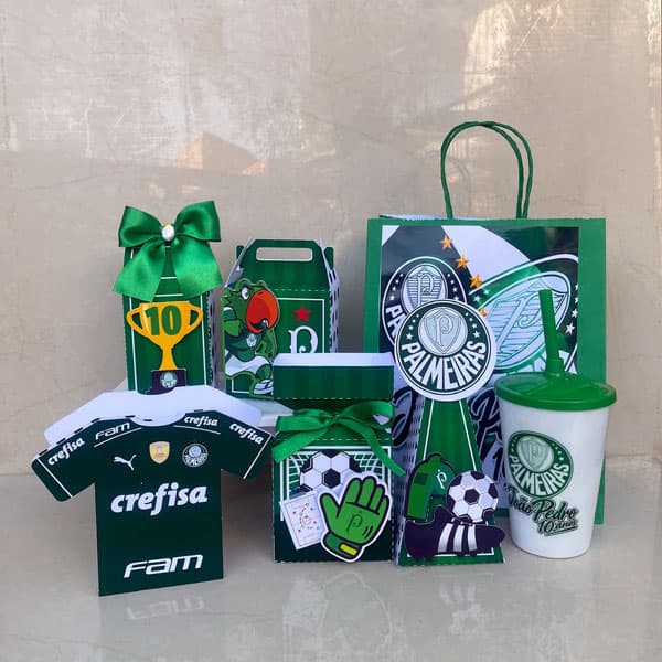 Kit Festa Palmeiras | Arquivo Digital Studio Silhouette + Elementos + Papéis Digitais
