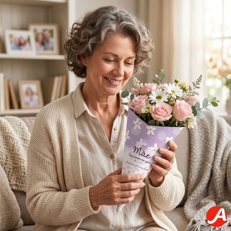 Envelope para Flores Dia das Mães “Seu Amor Me Guia” | PNG + PDF + Studio - imagem 3
