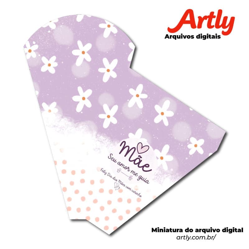 Envelope para Flores Dia das Mães “Seu Amor Me Guia” | PNG + PDF + Studio - imagem 5