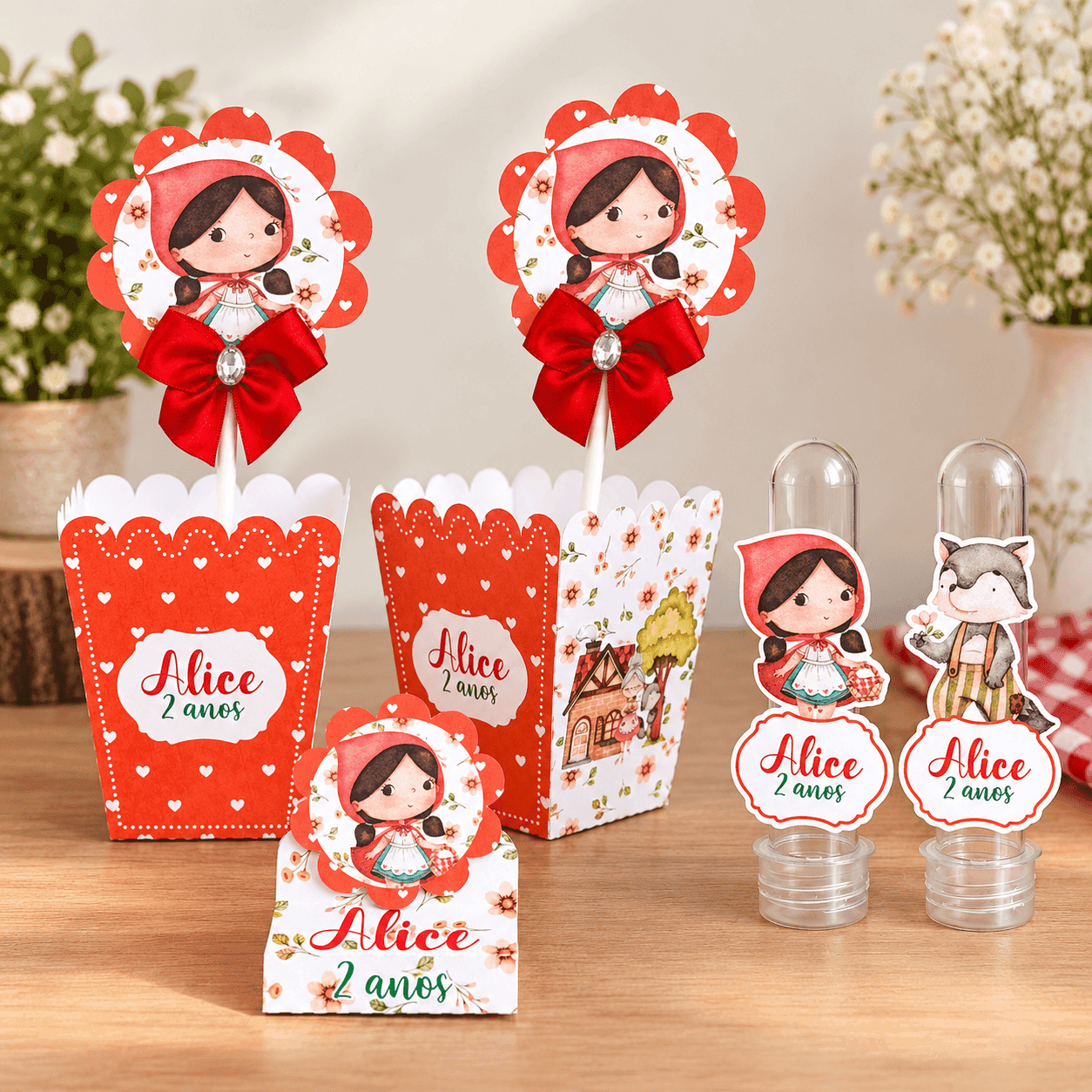 Kit Festa Personalizado Chapeuzinho Vermelho | Arquivo Digital PDF + Studio Silhouette - imagem 3