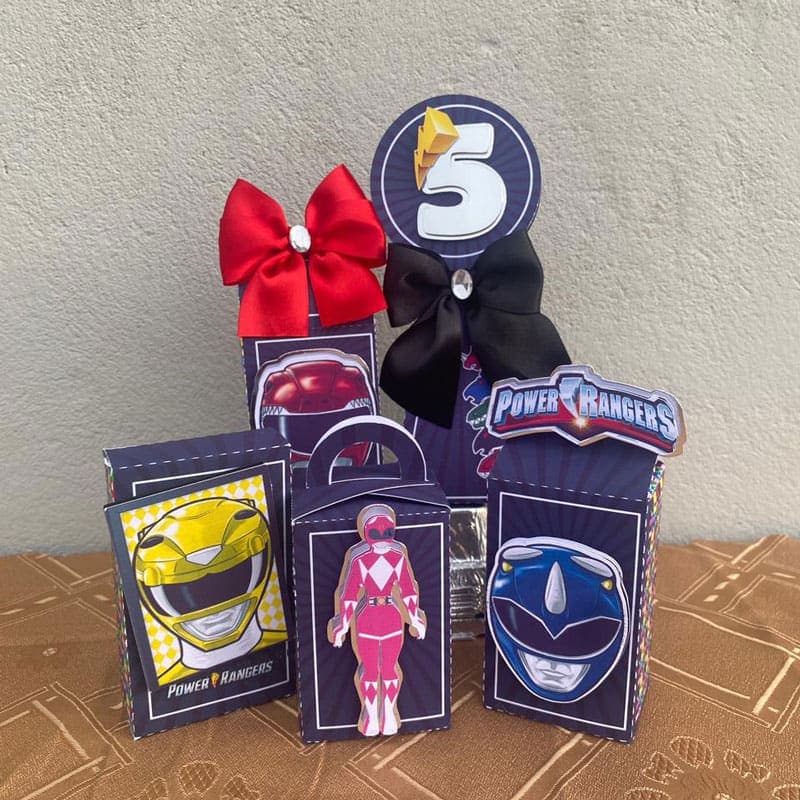Kit Festa Power Rangers Completo | Arquivos Silhouette + PDF + Fontes