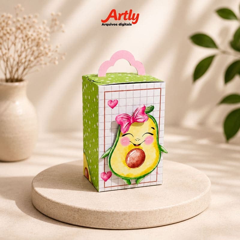 Kit Festa Personalizado Abacate Cute | PDF + Studio Silhouette - imagem 3