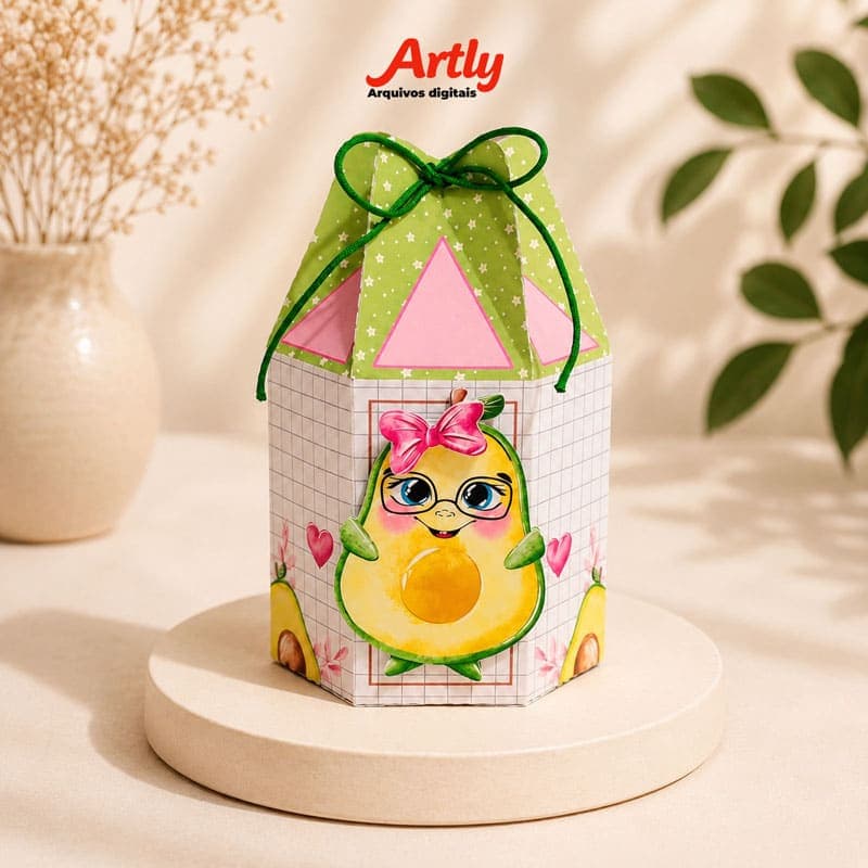 Kit Festa Personalizado Abacate Cute | PDF + Studio Silhouette - imagem 7