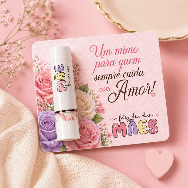 Card Dia das Mães com Batom | Arquivo Digital PNG + PDF para Corte - imagem 2