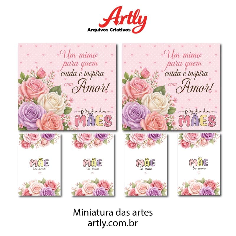 Card Dia das Mães com Batom | Arquivo Digital PNG + PDF para Corte - imagem 3