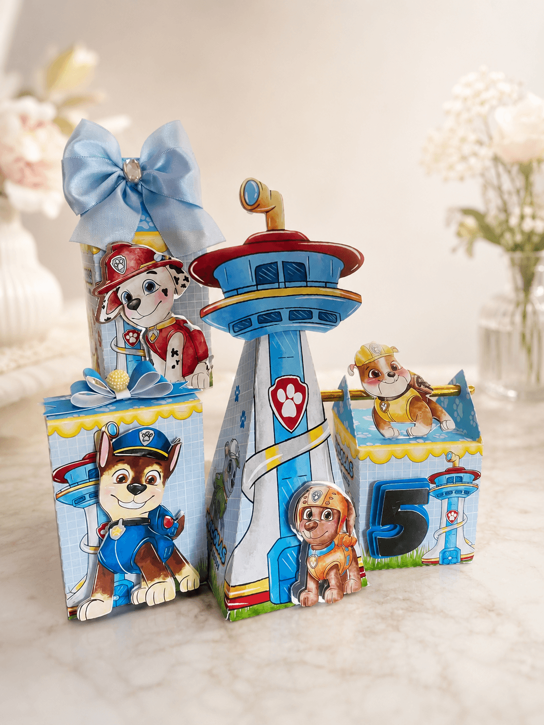 Kit Festa Personalizado Patrulha Canina Aquarela | PDF + Studio Silhouette - imagem 3