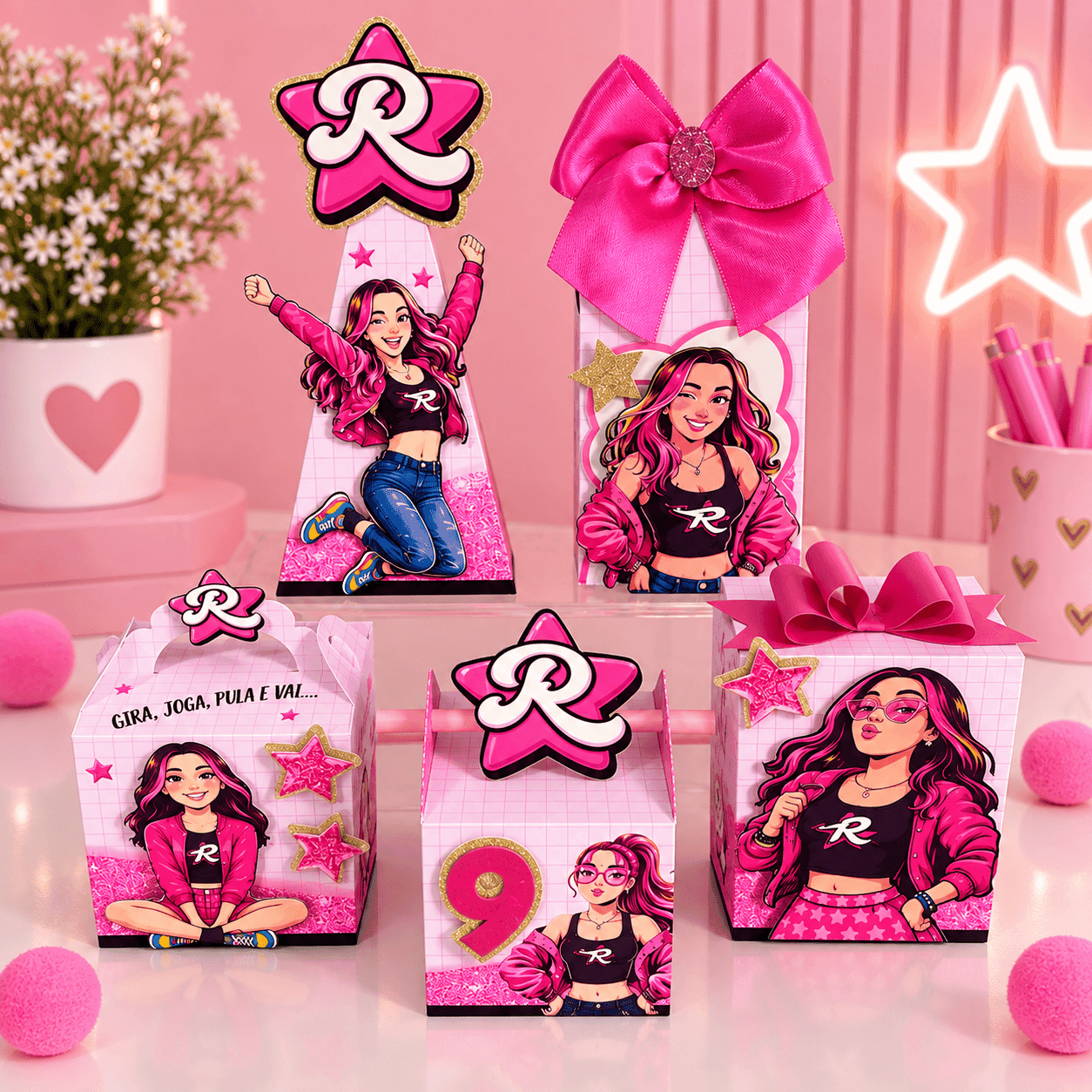 Kit Festa Personalizado Emilly Vick | Arquivo Digital PDF + Studio Silhouette + Fonte + Elementos