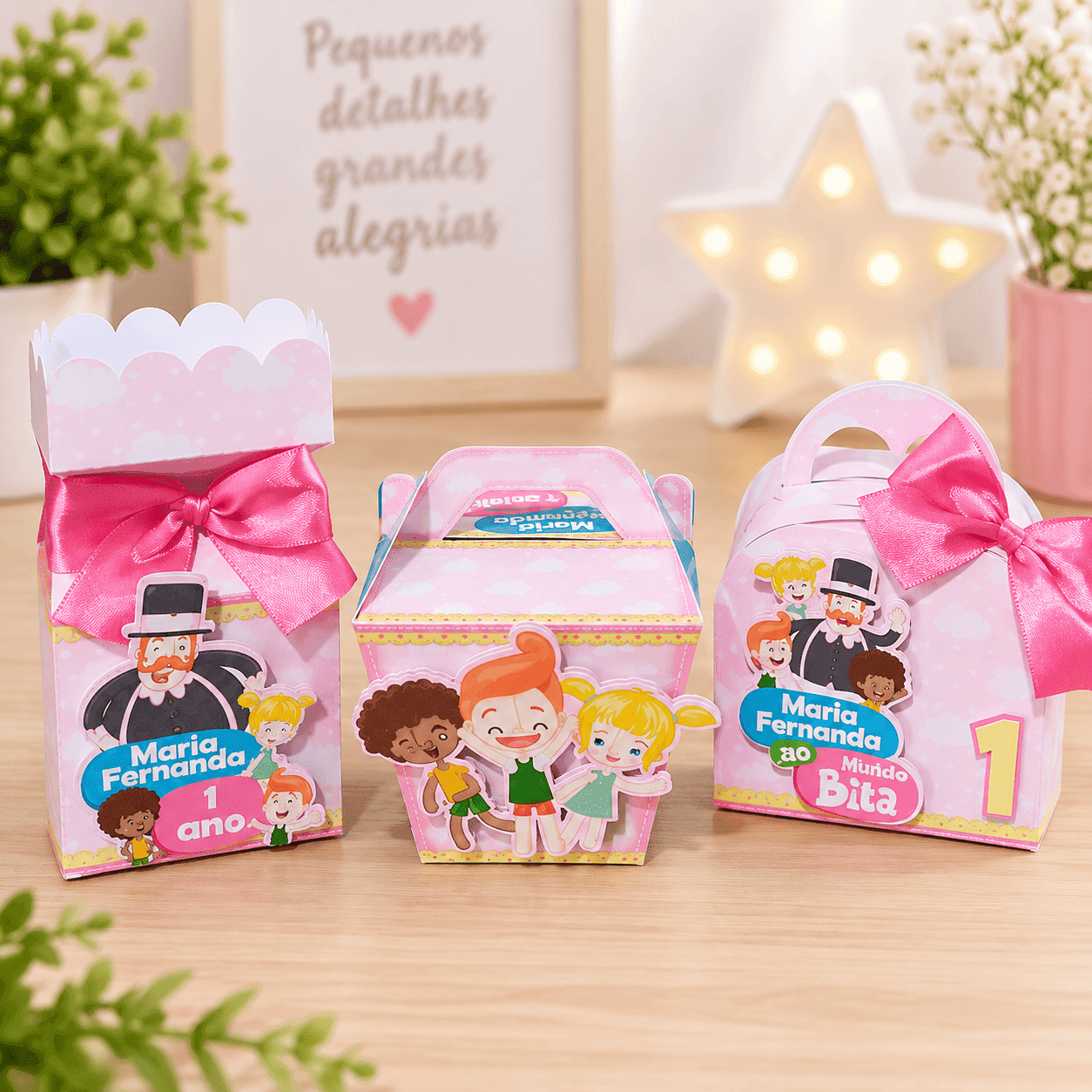 Kit Festa Personalizado Mundo Bita Rosa | Arquivo Digital PDF + Studio Silhouette + Papéis e Elementos - imagem 4