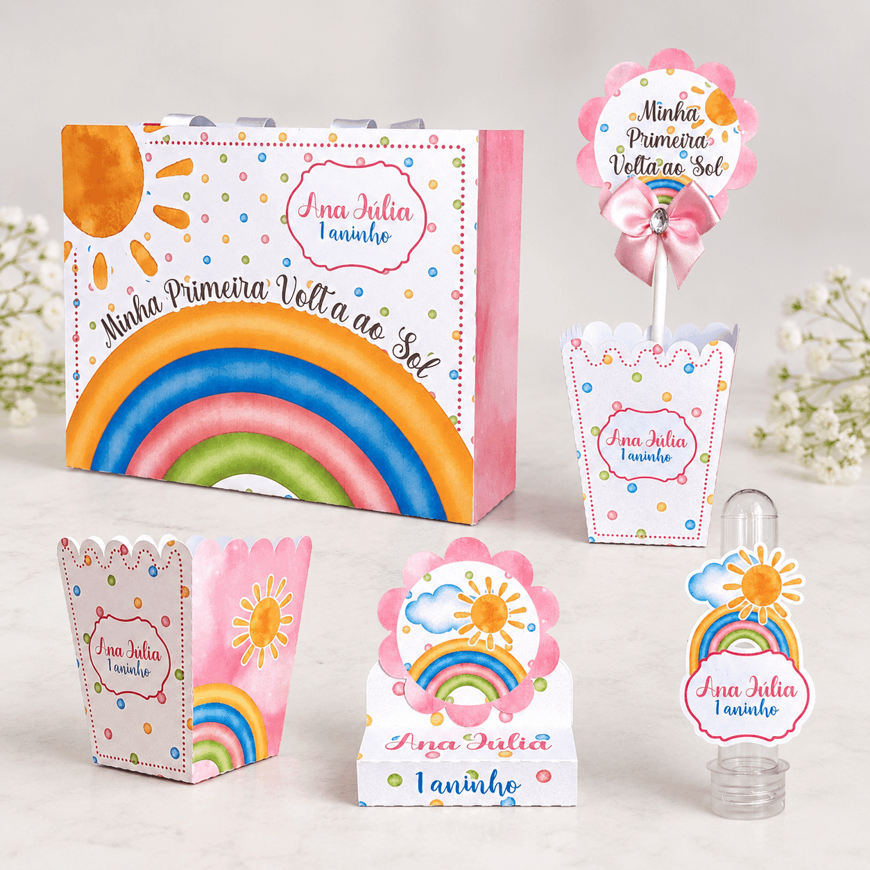Kit Festa Primeira Volta ao Sol Menina | Arquivo Digital PDF + Studio Silhouette - imagem 5