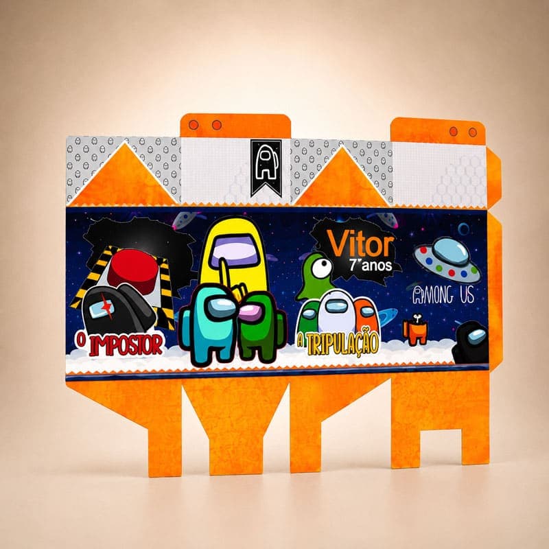 Kit Festa Personalizado Among Us | 10 Arquivos | PDF + Studio Silhouette + Fonte - imagem 4