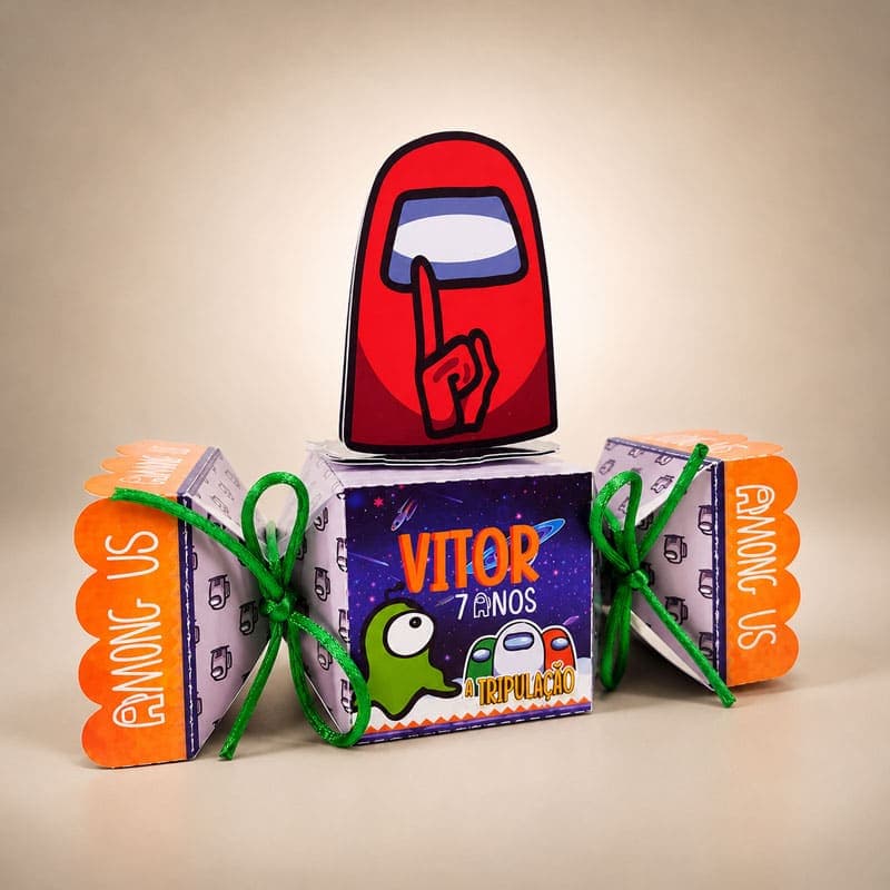 Kit Festa Personalizado Among Us | 10 Arquivos | PDF + Studio Silhouette + Fonte - imagem 6