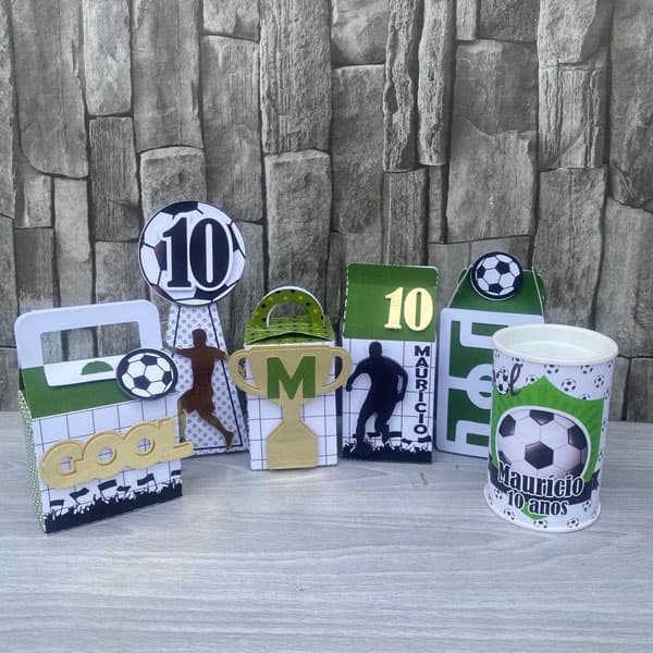 Kit Festa Personalizado Futebol | Arquivo Digital PDF + Studio Silhouette - imagem 2