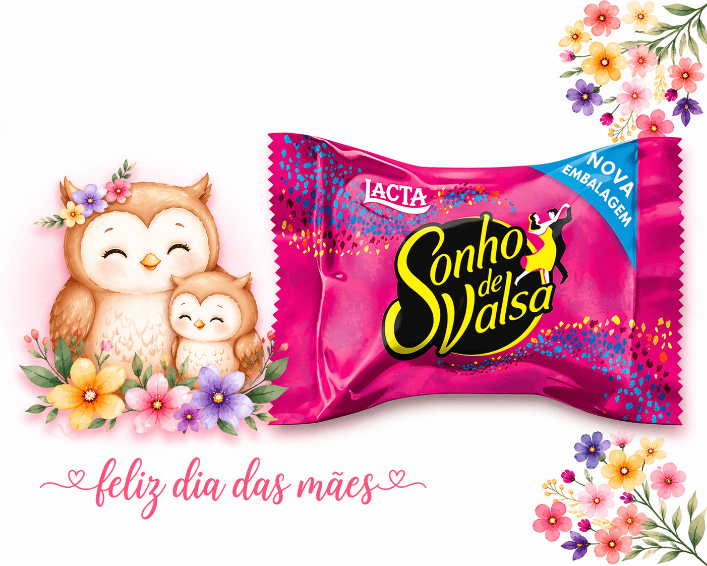 Card Dia das Mães para Bombom Sonho de Valsa | Arquivo Digital PNG + PDF - imagem 3