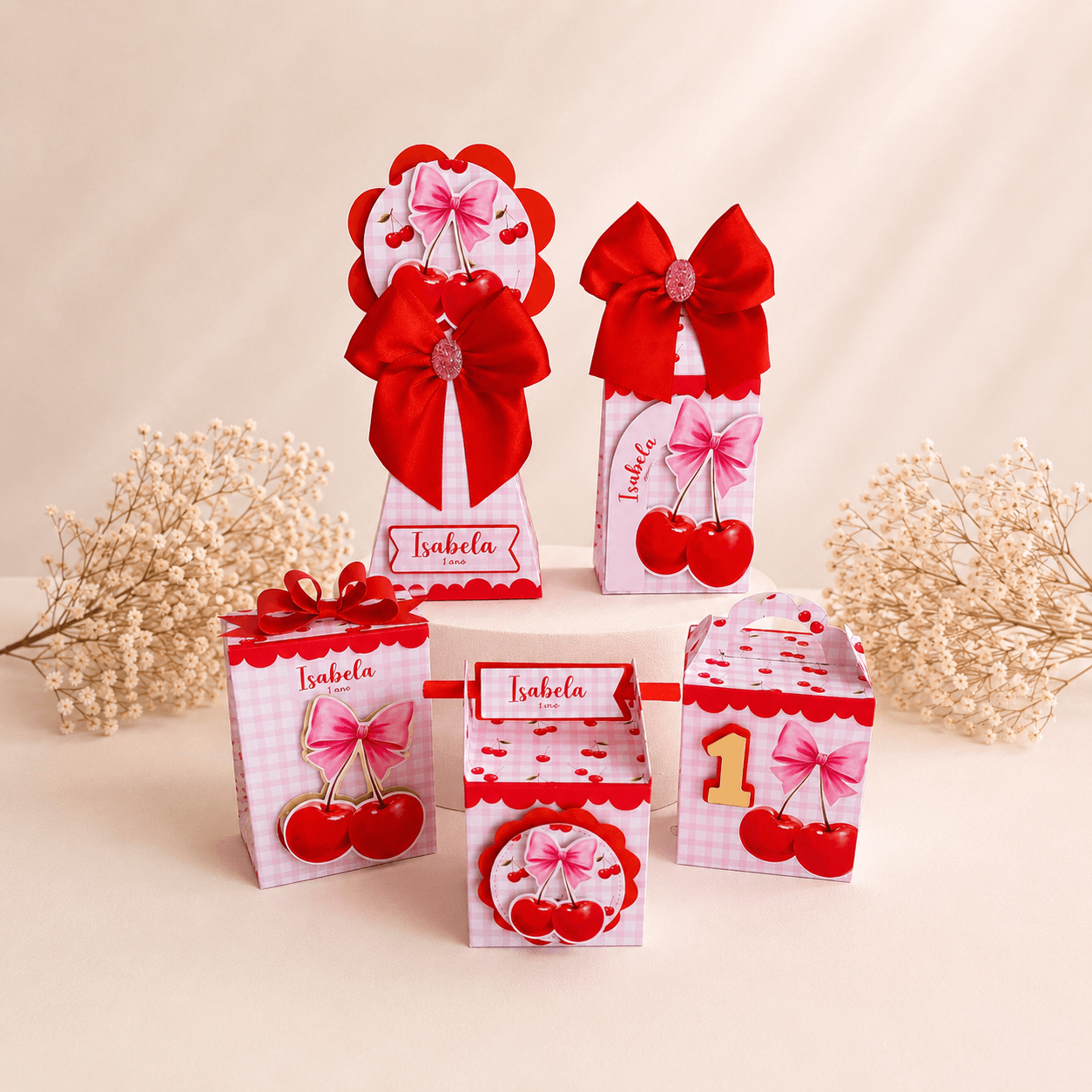 Kit Festa Personalizado Cerejinha Delicado | PDF + Studio Silhouette + JPEG + Fonte