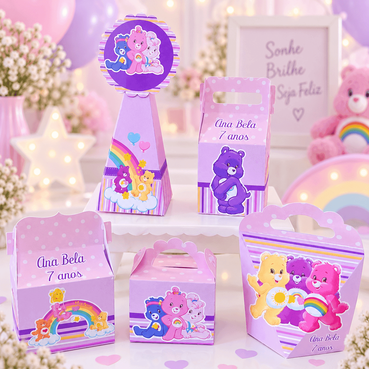 Kit Festa Personalizado Ursinhos Carinhosos | Arquivo Digital PDF + Studio Silhouette