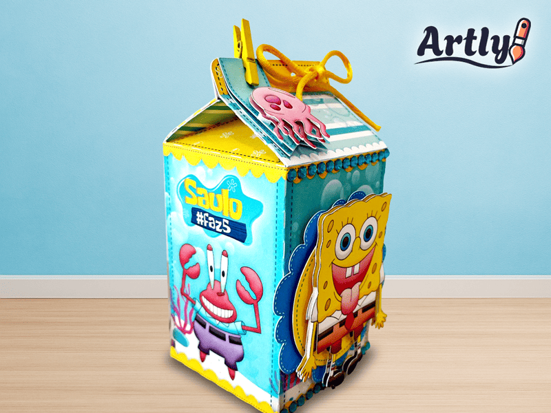 caixa milk bob esponja