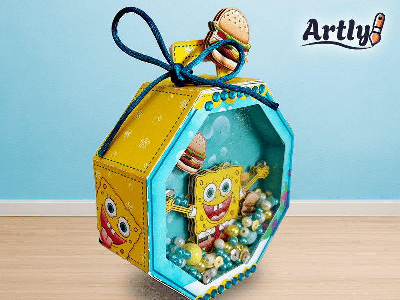 caixa oitavada bob esponja